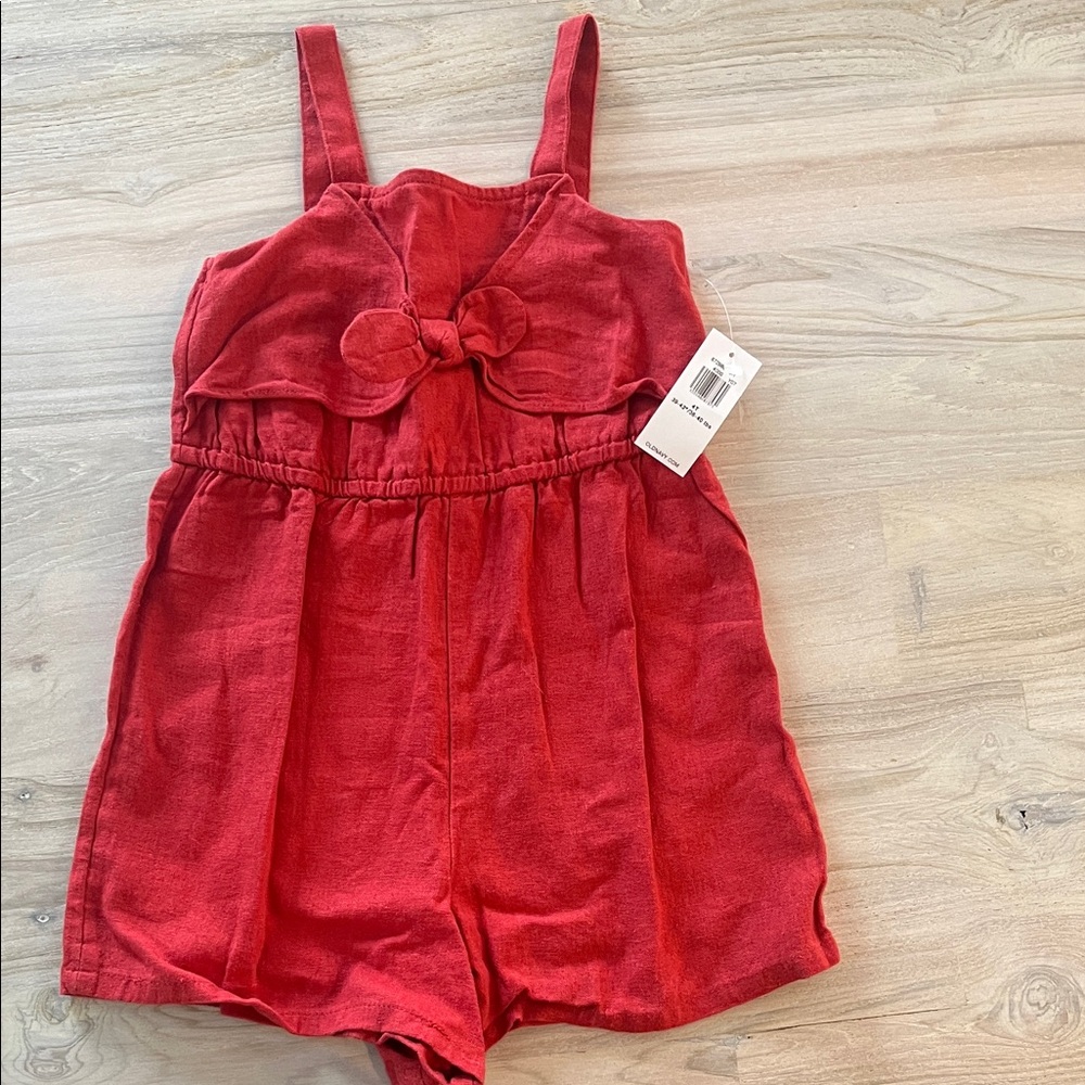 Old Navy Red Kids Romper with Bow Accent